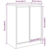vidaXL Ormarić za cipele crni hrast 57x34x76 cm od konstruiranog drva Cijene