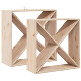  Stalak za vino 2 pcs Prirodna 62 x 25 x 62 cm | shoptok.hr