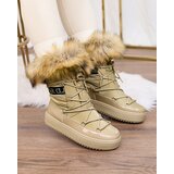 Resti Light brown slip-on boots a'la snow boots for women Gomllo | Shoptok.si