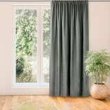 Curtain MILANA color gray style classic dragon tape transparent 10 cm with fringe 3 cm chenille 420x175 HOMEDE | shoptok.hr