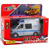  Metalni policijski kombi za igru 1:32 - sivi | Shoptok.si