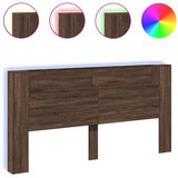 Maison Chic posteljno vzglavje - vzglavna omarica - nočna omarica led rjavi hrast 200x16,5x103,5 cm, (21705648) Cene