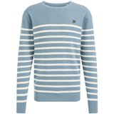 WE Fashion Pulover golobje modra / svetlo rumena / črna / naravno bela | Shoptok.si