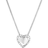 Vuch Ženska ogrlica Lunira Silver sa srcem i cirkonima, 44 cm Slike