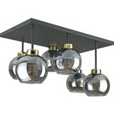  Plafonski luster NESSA 6xE27/60W/230V crna/zlatna/zadimljena crna | Eponuda.com