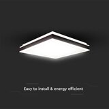  LED plafonsko svetlo 18W, 230V, 4000K, 35x35 cm, crno | Eponuda.com