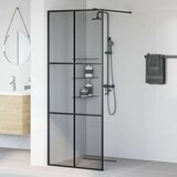  Zid za walk-in tuš Crna 80 x 195 cm Staklo otporno na udarce | shoptok.hr