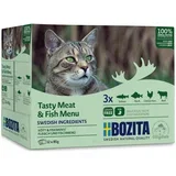 koščki v želeju v mešanem pakiranju 12 x 85 g - Mešano pakiranje z mesnim in ribjim menijem (4 vrste)