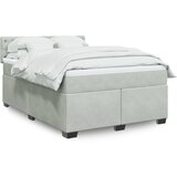 vidaXL Box spring postelja z vzmetnico svetlo siva 160x200 cm žamet Cene