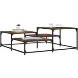 Furnova Klubska mizica dimljeni hrast 107x107x40 cm inženirski les, (21912946) | Shoptok.si