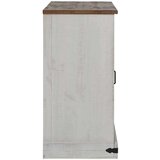 vidaXL Bivak HALDEN 2 drsna vrata Bela 112x40x80 cm Masivni les | Shoptok.si