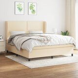 Maison Chic Box spring postelja - Vzmetna postelja z vzmetnico krem 180x200 cm blago SL21216, (21880941) | Shoptok.si