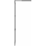 Pregrada za tuširanje s prozirnim staklom ESG crna 115 x 195 cm | Eponuda.ba