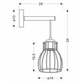 Candellux Črna/svetlo rjava stenska svetilka Bernita – | Shoptok.si
