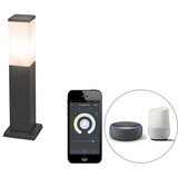QAZQA Stebriček pametne zunanje svetilke temno siv 45 cm vključno z Wifi P45 - Malios | Shoptok.si