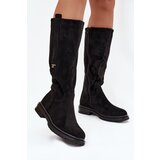 Boto Women's Insulated Flat Heel Boots Eco Suede Black Delyssa | Shoptok.si