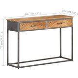  Konzolni stol 110 x 35 x 75 cm od masivnog bagremovog drva | shoptok.hr