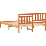  Konstrukcija postelje z vzglavjem Voskast rjav 120 x 200 cm, (5000127268) | Shoptok.si