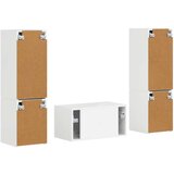3 Komplet TV omaric 5 pcs Visok sijaj bela Konstruiran les, (5000132341) | Shoptok.si
