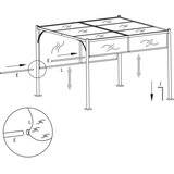 vidaXL pergola s podesivim krovom krem bijela 3 x 3 m čelična | shoptok.hr