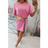 Kesi Dress with decorative belt light pink | shoptok.hr