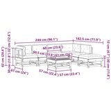  Vrtna dnevna garnitura 7 pcs Voščeno rjava Trdna borovina, (5000301243) | Shoptok.si