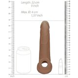 REALROCK Penis Sleeve 9 - ovoj za penis (21,5 cm) - temno naraven Cene