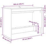  Krevet Radni Stol Staro drvo Konstruirano drvo 100 x 45 x 75 cm | shoptok.hr