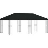Paviljon s bočnim stranama 6 x 3 m Crna Poliester i čelik 190 | shoptok.hr