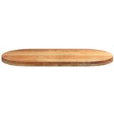 Stolna ploča svjetlosmeđa 100x50x4 cm ovalna masivna hrastovina | shoptok.hr
