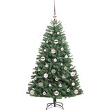 vidaXL Umjetno božićno drvce s nogom Zelena 120 cm PVC i metal | shoptok.hr