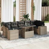 vidaXL 8-dijelni set vrtnih sofa od poliratana s jastucima sivi | shoptok.hr