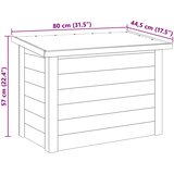  Kutija za spremanje s pohranom Prirodna 80 x 44,5 x 57,5 cm | shoptok.hr