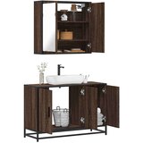 vidaXL 2-dijelni set kupaonskog namještaja boja smeđeg hrasta drveni | shoptok.hr