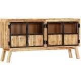  Komoda smeđe-crna 160x30x80 cm od masivnog grubog drva manga | shoptok.hr