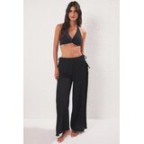 TRENDYOLMILLA Ženske pantalone Tbess25Pl00006, Crne Cene