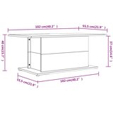  Stolić za kavu crni 102 x 55,5 x 40 cm od konstruiranog drva | Shoptok.si