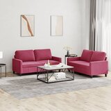 vidaXL Sedežna garnitura 2-delna z blazinami vinsko rdeč žamet | Shoptok.si