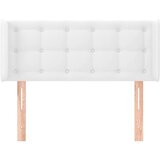  Uzglavlje s ušima bijeli 93x16x78/88 cm od umjetne kože | shoptok.hr