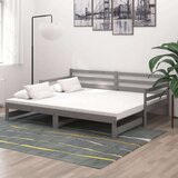  Izvlečna dnevna postelja siva trdna borovina 2x(90x200) cm, (20606167) Cene