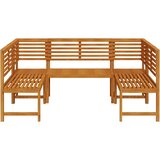  Set vrtne klupe 5 pcs Smeđa Čvrsto drvo akacije | shoptok.hr