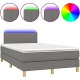  Box spring s madracem LED tamnosivi 120 x 200 cm tkanina | shoptok.hr