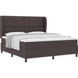 vidaXL Box Spring postelja z vzmetnico v temno rjavi barvi, 180x200 cm, tekstil, (22051071) | Shoptok.si