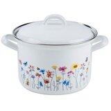 RIESS Lonec s pokrovom Flora 14cm / 1l / dvojni ročaj / emajl, (20928646) Cene