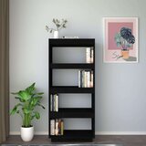 vidaXL Ormarić za knjige / sobna pregrada crni 60x35x135 cm borovina | shoptok.hr
