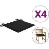 vidaXL Blazine za vrtne stole 4 kosi črne 50x50x3 cm blago Cene