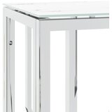  Konzolni stol srebrni 70 x 30 x 70 cm nehrđajući čelik i staklo | Eponuda.com