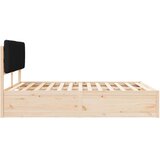 vidaXL krevetni okvir s tapiciranim uzglavljem crna 150 x 200 cm | shoptok.hr