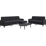  3-dijelni set sofa s jastucima crni baršunasti | shoptok.hr