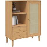  Visoka komoda SENJA smeđa izgled ratana 90x40x112 cm borovina | shoptok.hr